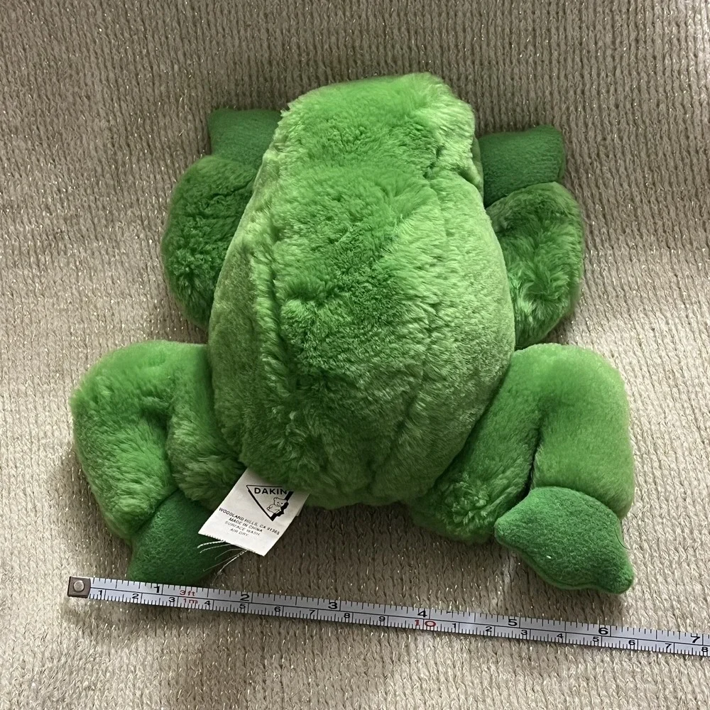 DAKIN Hoppity Green Frog Applause Noisie Stuffed Animal Plush #6368 6.5 Inches